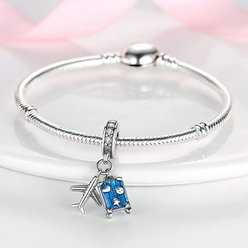 KUNSIR Ciondolo in Argento Sterling 925 con Cubic Zirconia per Braccialetti e Collane Europei - immagine 3