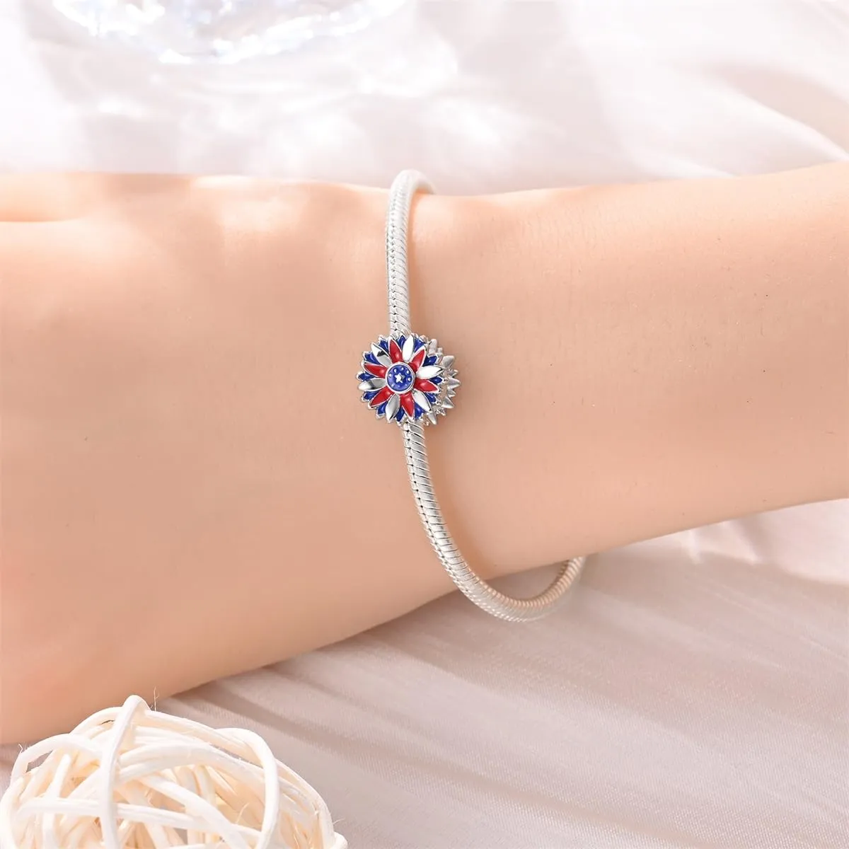 KUNSIR Bead Charm Ciondolo Argento Sterling 925 con Cubic Zirconia per Braccialetti e Collane Europei - immagine 4