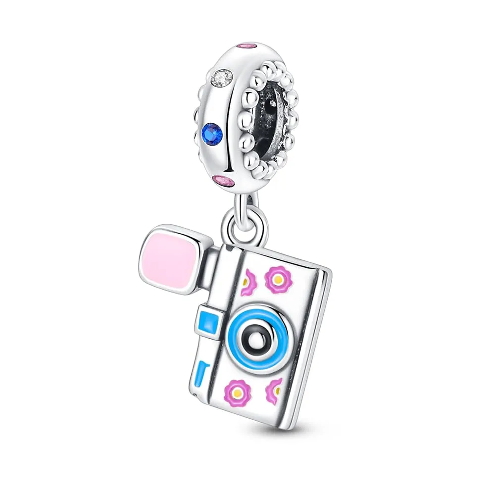 KUNSIR Bead Charm in Argento Sterling 925 con Cubic Zirconia per Braccialetti e Collane Europei - immagine 1