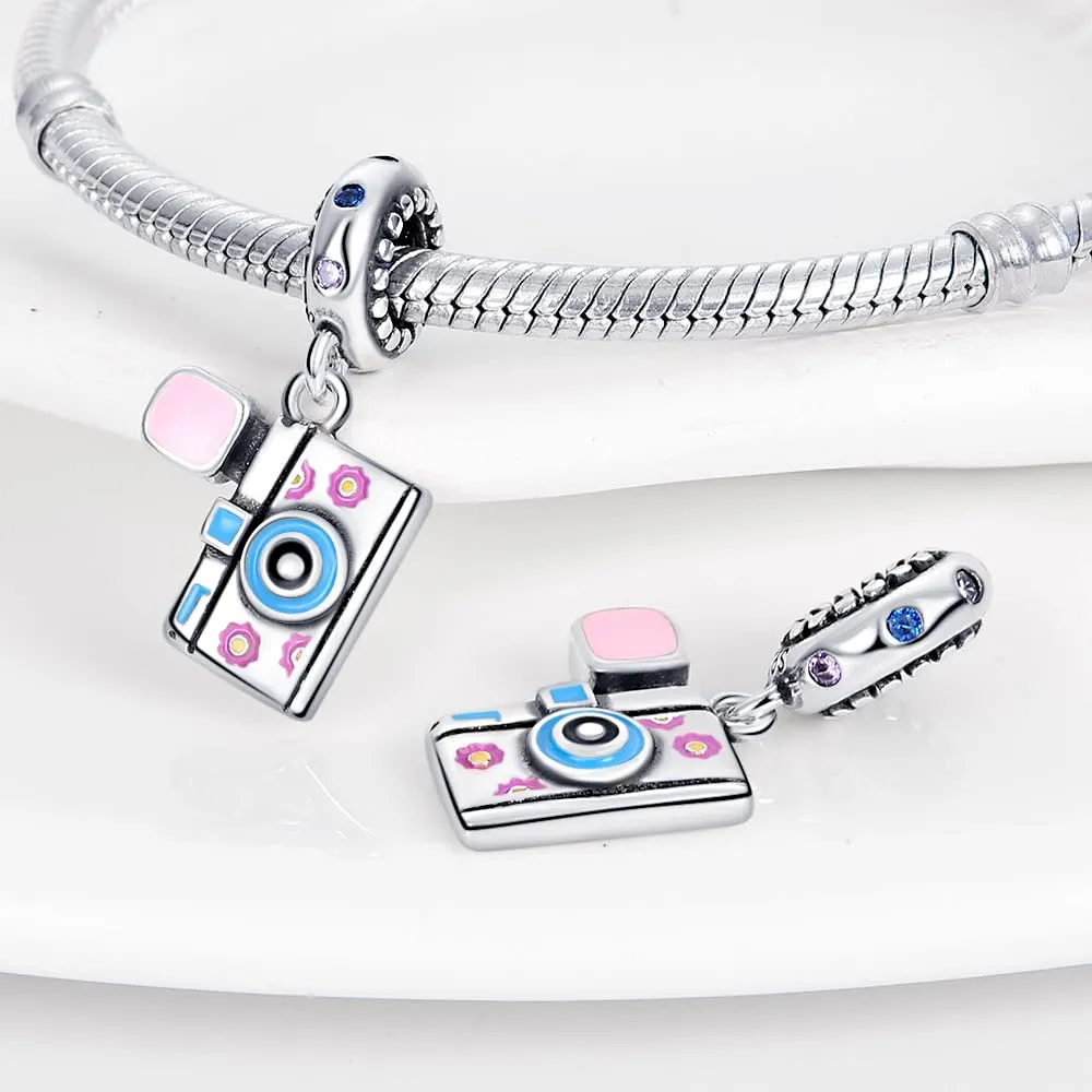 KUNSIR Bead Charm in Argento Sterling 925 con Cubic Zirconia per Braccialetti e Collane Europei - immagine 2