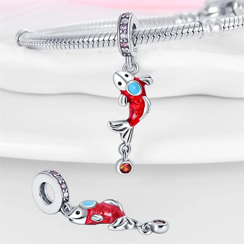 KUNSIR Ciondolo Argento Sterling 925 con Cubic Zirconia per Braccialetti e Collane Europei - immagine 2