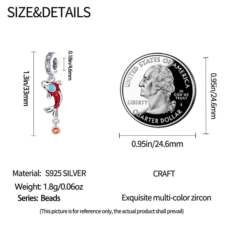 KUNSIR Ciondolo Argento Sterling 925 con Cubic Zirconia per Braccialetti e Collane Europei - immagine 5