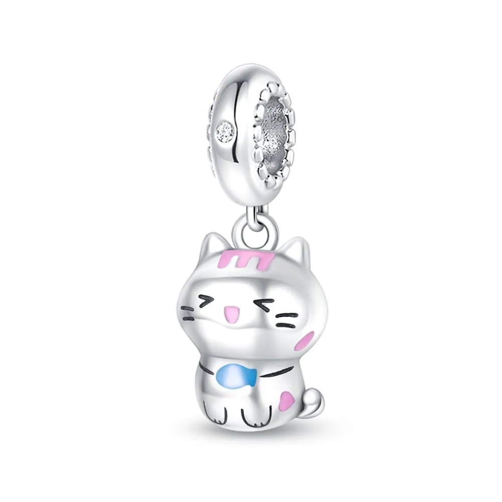 KUNSIR Ciondolo in Argento Sterling 925 con Cubic Zirconia per Braccialetti e Collane Europei - immagine 1