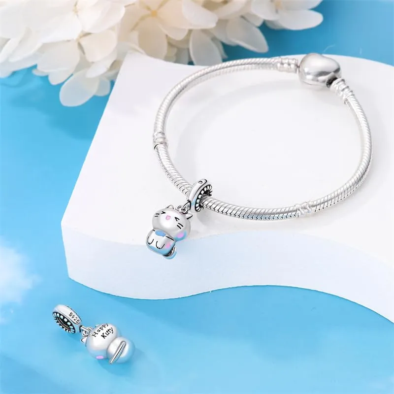 KUNSIR Ciondolo in Argento Sterling 925 con Cubic Zirconia per Braccialetti e Collane Europei - immagine 3