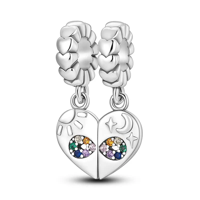 KUNSIR Ciondolo in Argento Sterling 925 con Cubic Zirconia per Braccialetti e Collane Europei - immagine 1