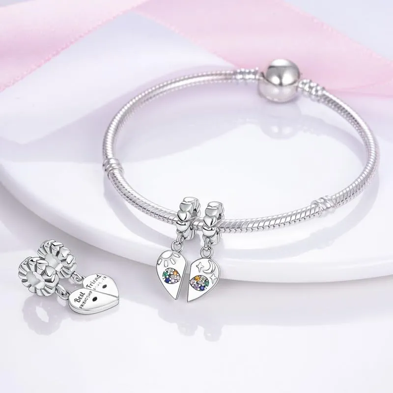 KUNSIR Ciondolo in Argento Sterling 925 con Cubic Zirconia per Braccialetti e Collane Europei - immagine 3