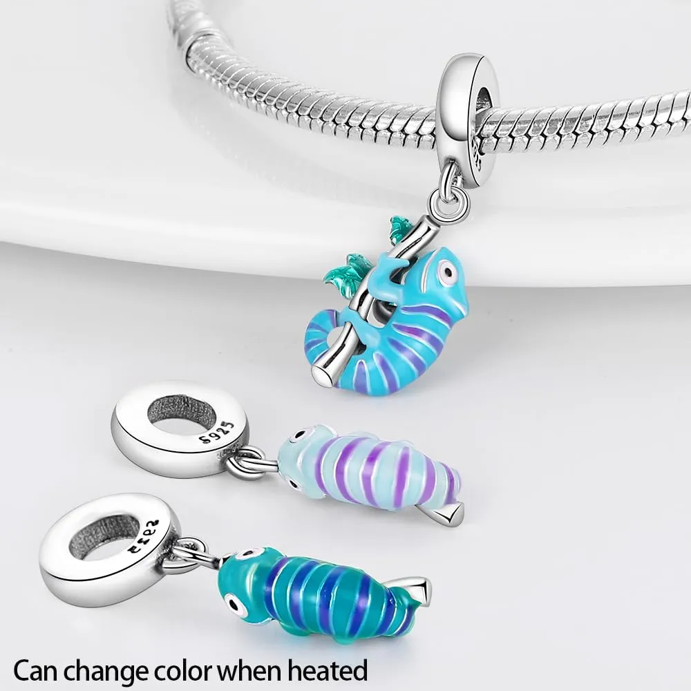 KUNSIR Bead Charm in Argento Sterling 925 con Cubic Zirconia per Braccialetti e Collane Europei - immagine 2