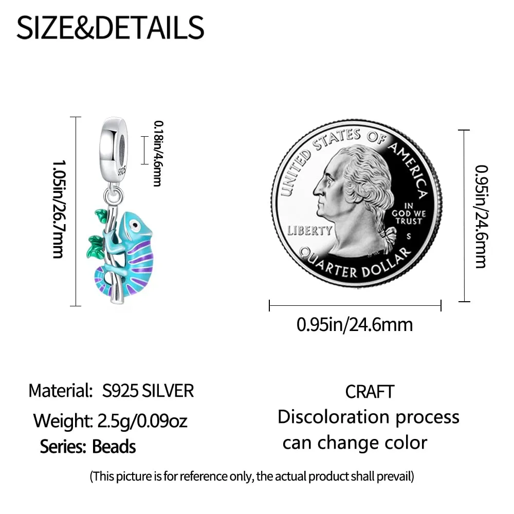 KUNSIR Bead Charm in Argento Sterling 925 con Cubic Zirconia per Braccialetti e Collane Europei - immagine 6