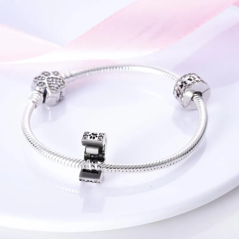 KUNSIR Bead Charm Ciondolo Argento Sterling 925 con Cubic Zirconia per Braccialetti e Collane Europei - immagine 2