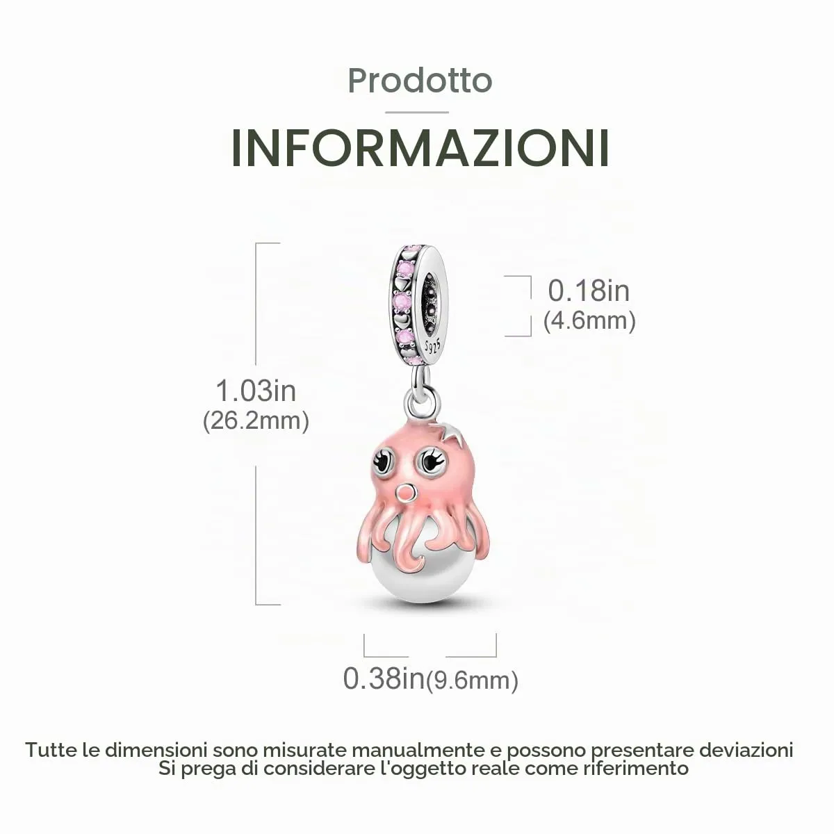 KUNSIR Bead Charm in Argento Sterling 925 con Cubic Zirconia per Braccialetti e Collane Europei - immagine 5