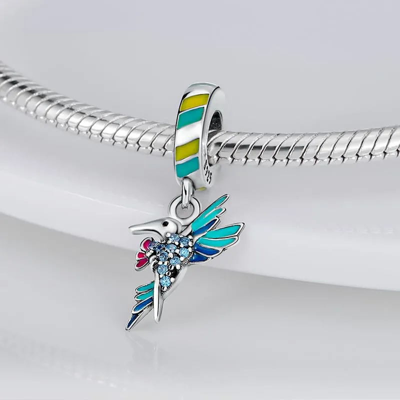 KUNSIR Bead Charm Ciondolo Argento Sterling 925 con Cubic Zirconia per Braccialetti e Collane Europei - immagine 2