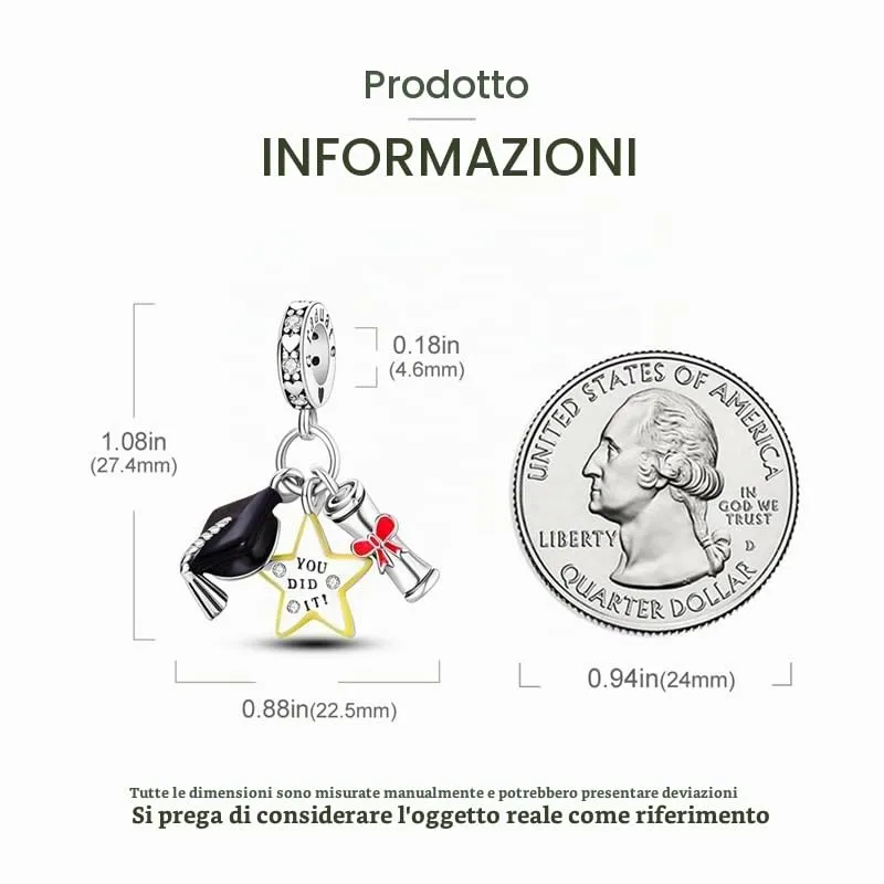 KUNSIR Bead Charm in Argento Sterling 925 con Cubic Zirconia per Braccialetti e Collane Europei - immagine 5