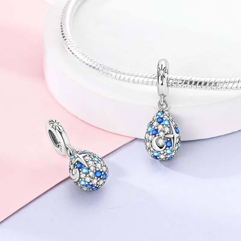 KUNSIR Ciondolo in Argento Sterling 925 con Cubic Zirconia per Braccialetti e Collane Europei - immagine 2