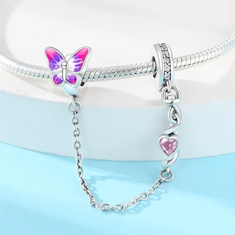 KUNSIR Bead Charm in Argento Sterling 925 con Cubic Zirconia per Braccialetti e Collane Pandoro e Europei - immagine 2