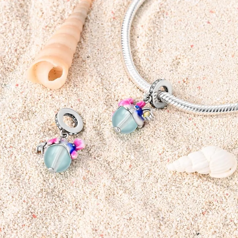 KUNSIR Ciondolo in Argento Sterling 925 con Cubic Zirconia per Braccialetti e Collane Europei - immagine 2