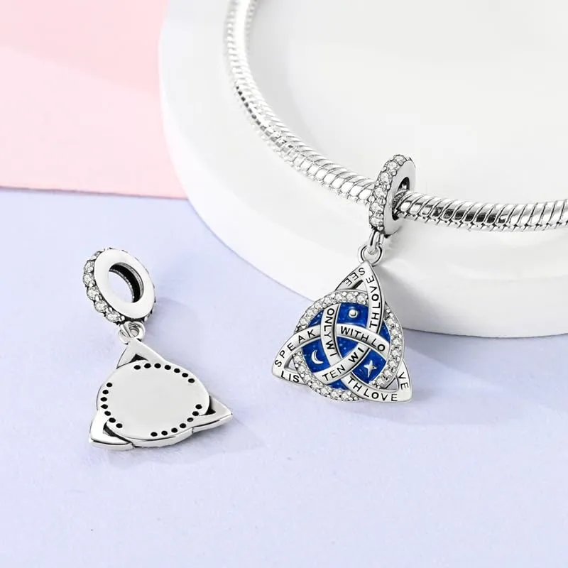 KUNSIR Bead Charm Ciondolo Argento Sterling 925 con Cubic Zirconia per Braccialetti e Collane Europei - immagine 2