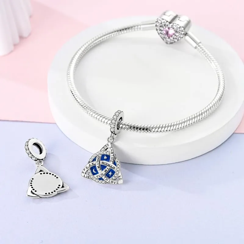 KUNSIR Bead Charm Ciondolo Argento Sterling 925 con Cubic Zirconia per Braccialetti e Collane Europei - immagine 3