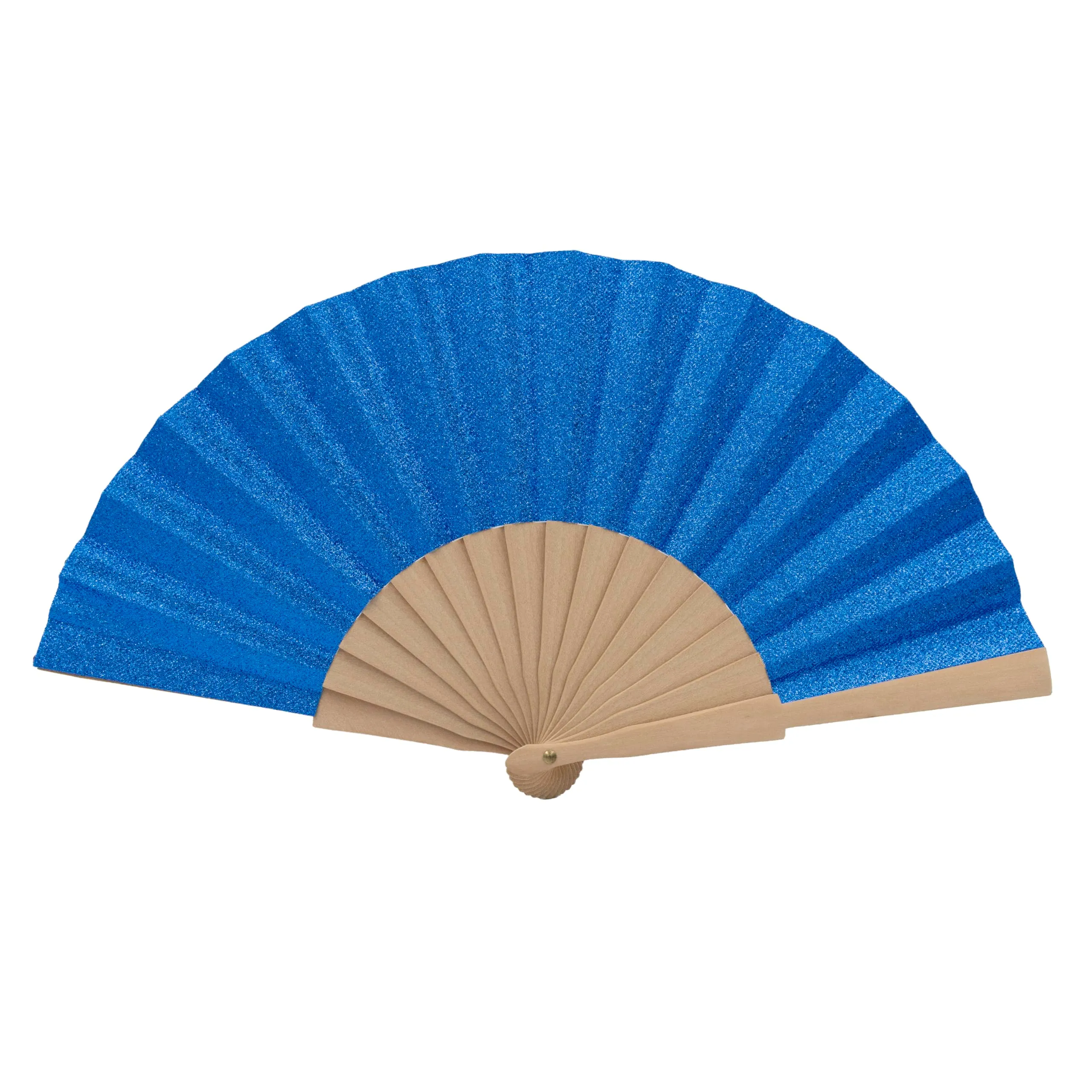MAPIMANIA Ventaglio Glitter Blu Richiudibile, Art. 79 - immagine 1