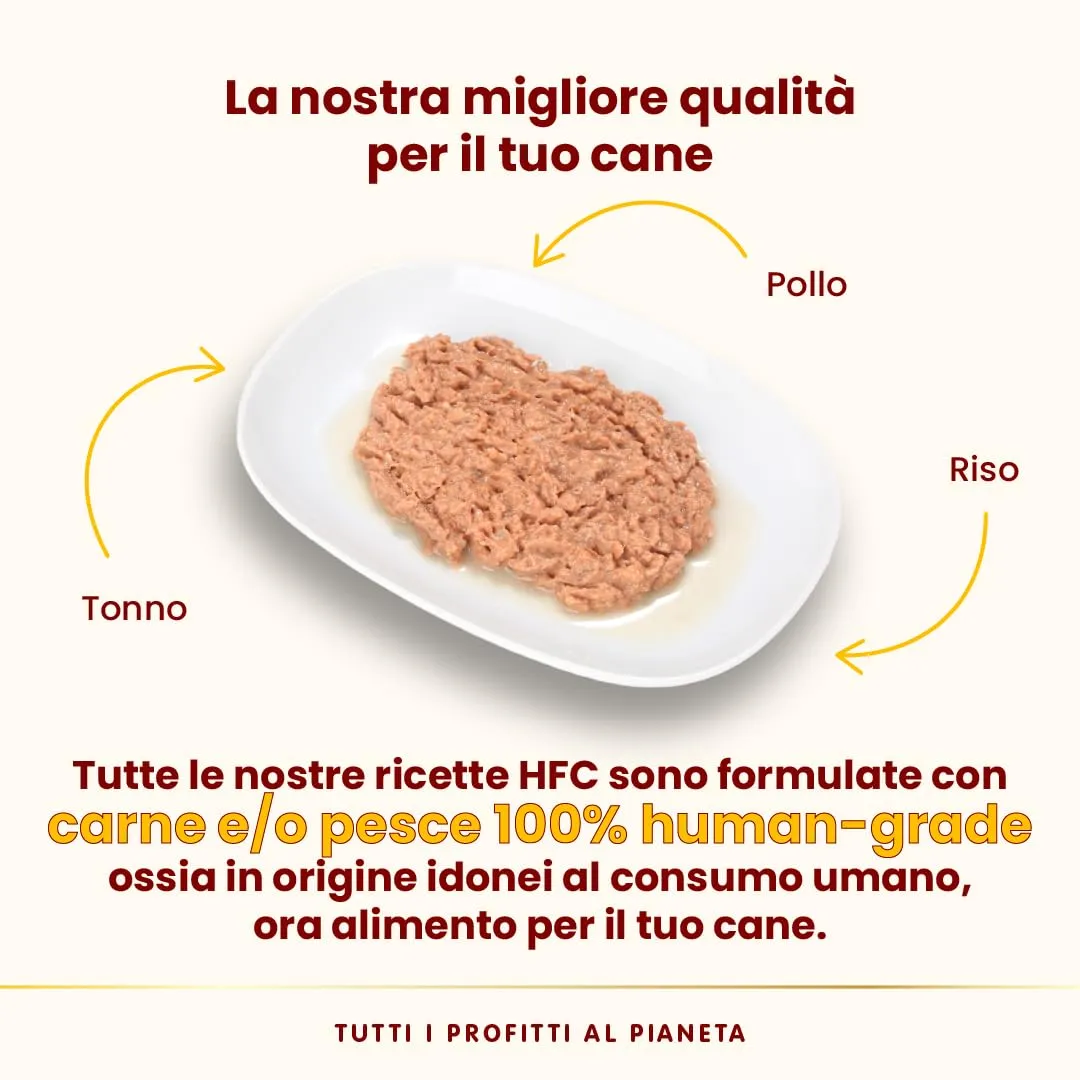 Almo Nature HFC Natural Alimento Umido per Cani Tonno e Pollo 95g, Confezione da 24 - immagine 3