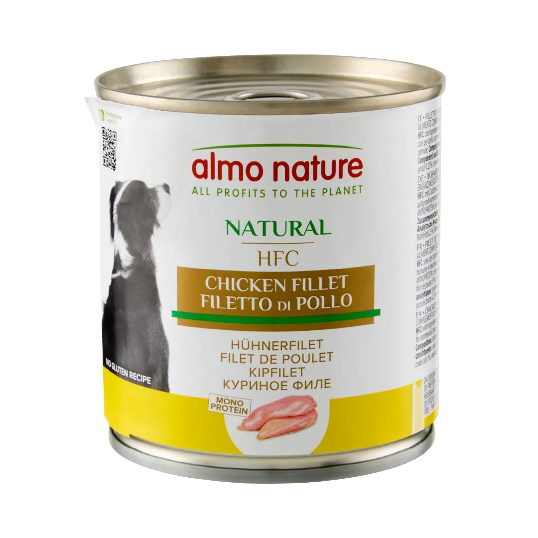 Almo Nature HFC Natural Alimento Umido per Cani Filetto di Pollo 280g, Confezione da 12 - immagine 1