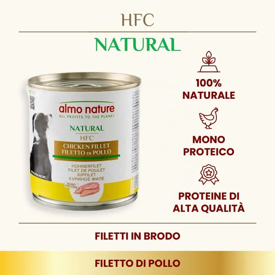 Almo Nature HFC Natural Alimento Umido per Cani Filetto di Pollo 280g, Confezione da 12 - immagine 2