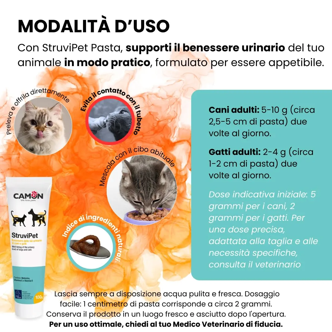 Camon StruviPet Pasta, Alimento Complementare per Cani e Gatti, 100g - immagine 8