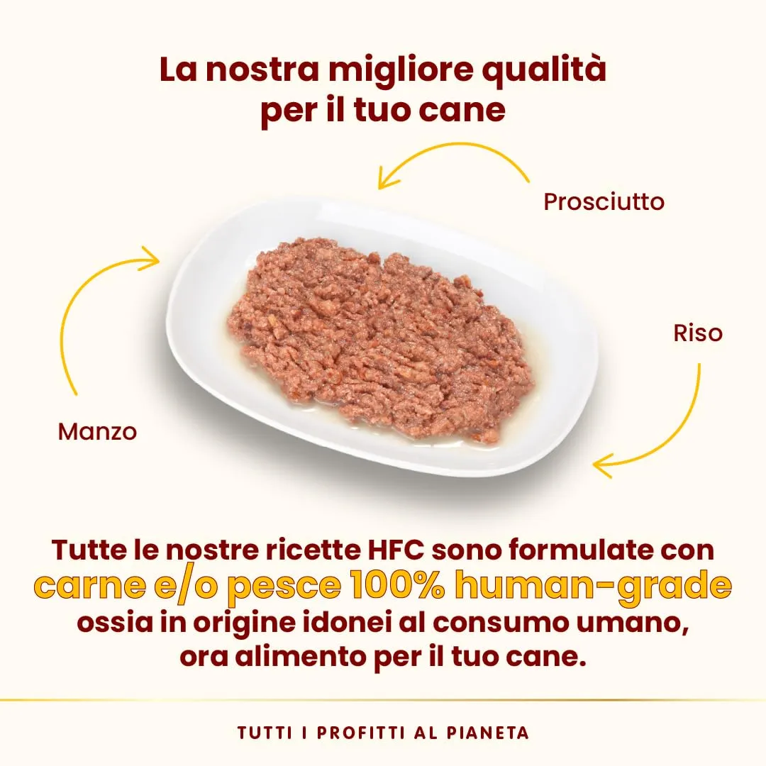 Almo Nature HFC Cuisine Manzo con Prosciutto Umido Cane 12x290g - immagine 3