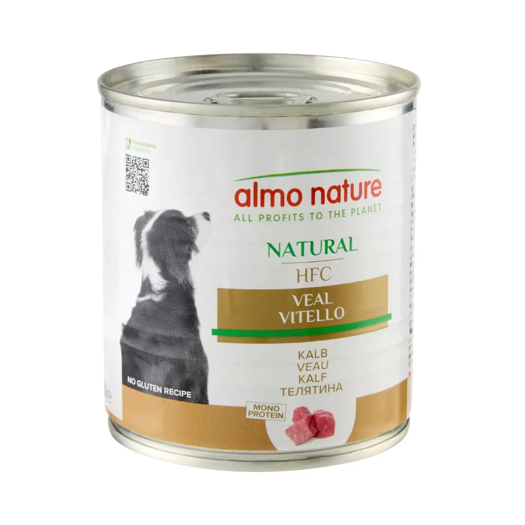 Almo Nature HFC Natural Alimento Umido per Cani Vitello, 290g, Confezione da 12 - immagine 1