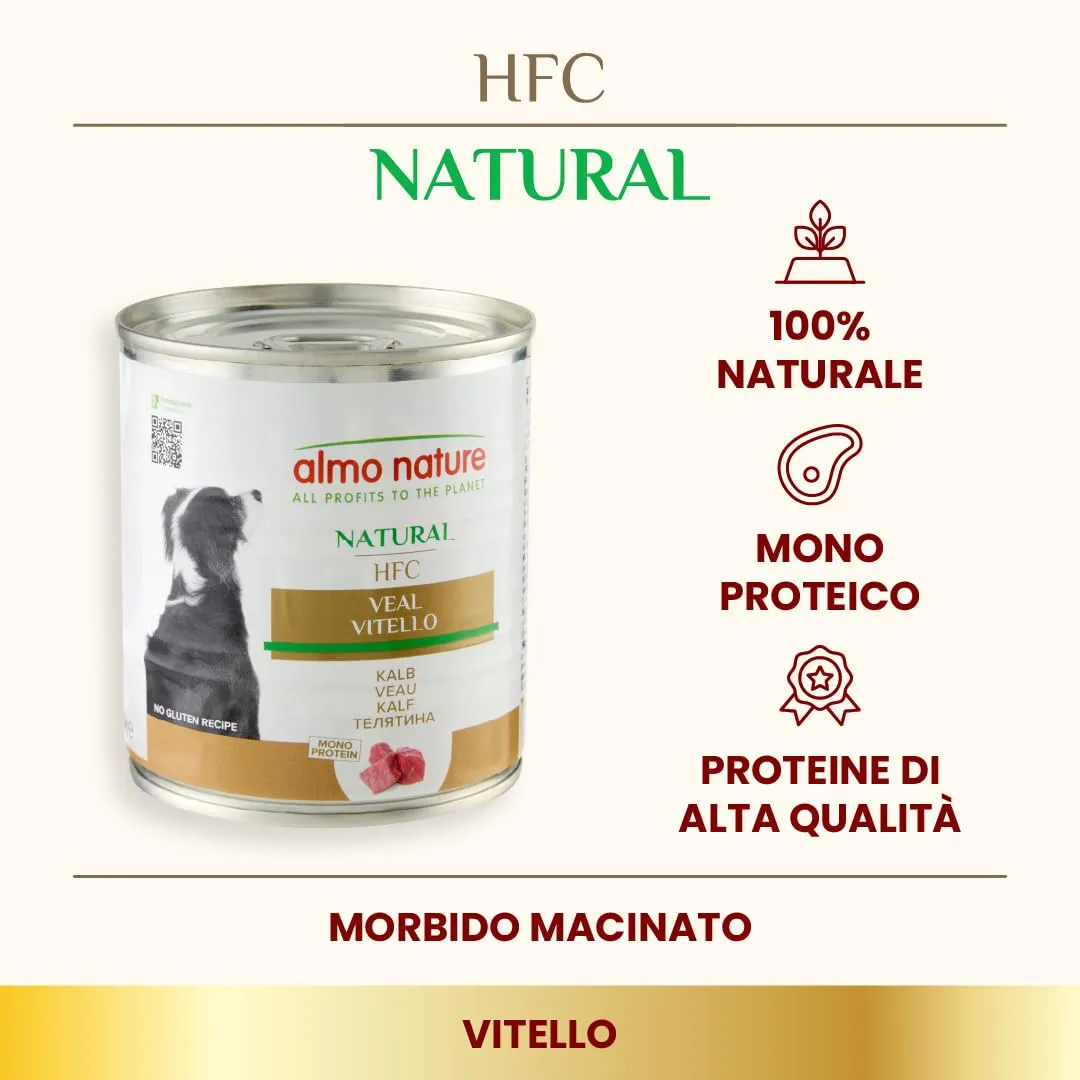 Almo Nature HFC Natural Alimento Umido per Cani Vitello, 290g, Confezione da 12 - immagine 2