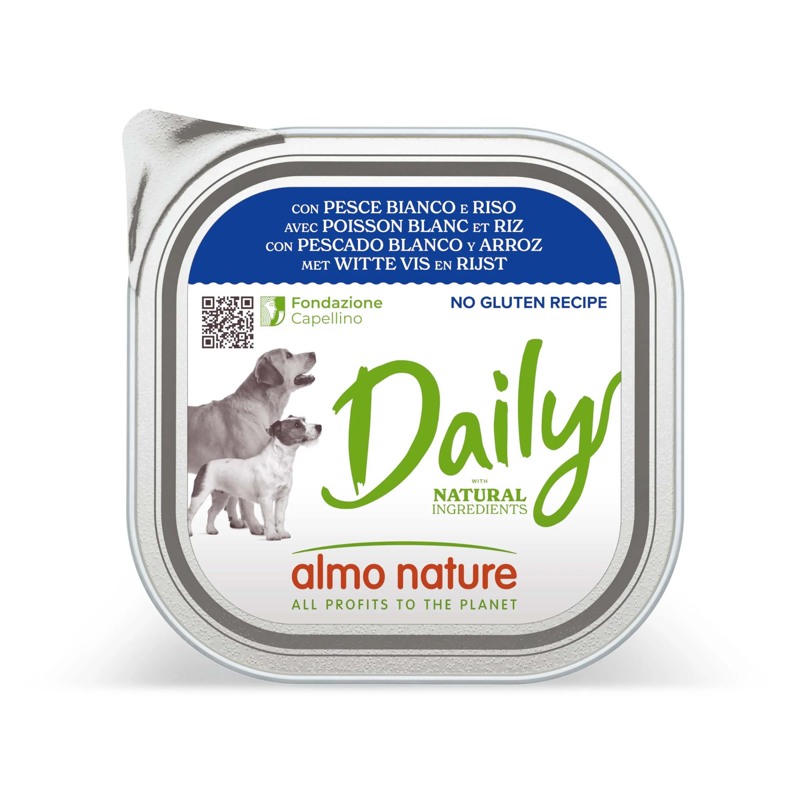 Almo Nature Daily con Pesce Bianco & Riso, Ricetta Senza Glutine, Cibo Umido per Cani Adulti, 9 x 300 g - immagine 4
