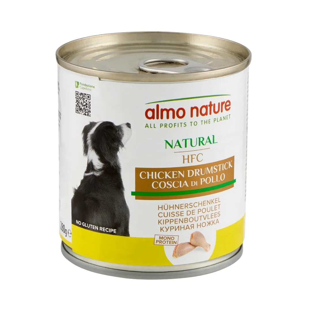 Almo Nature HFC Natural Alimento Umido per Cani Coscia di Pollo, 280g, Confezione da 12 - immagine 1
