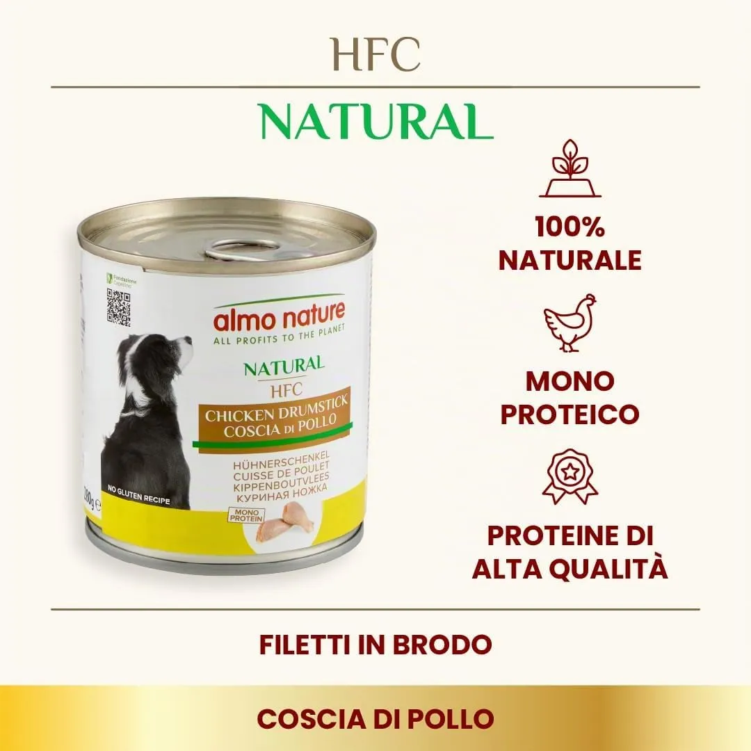 Almo Nature HFC Natural Alimento Umido per Cani Coscia di Pollo, 280g, Confezione da 12 - immagine 2