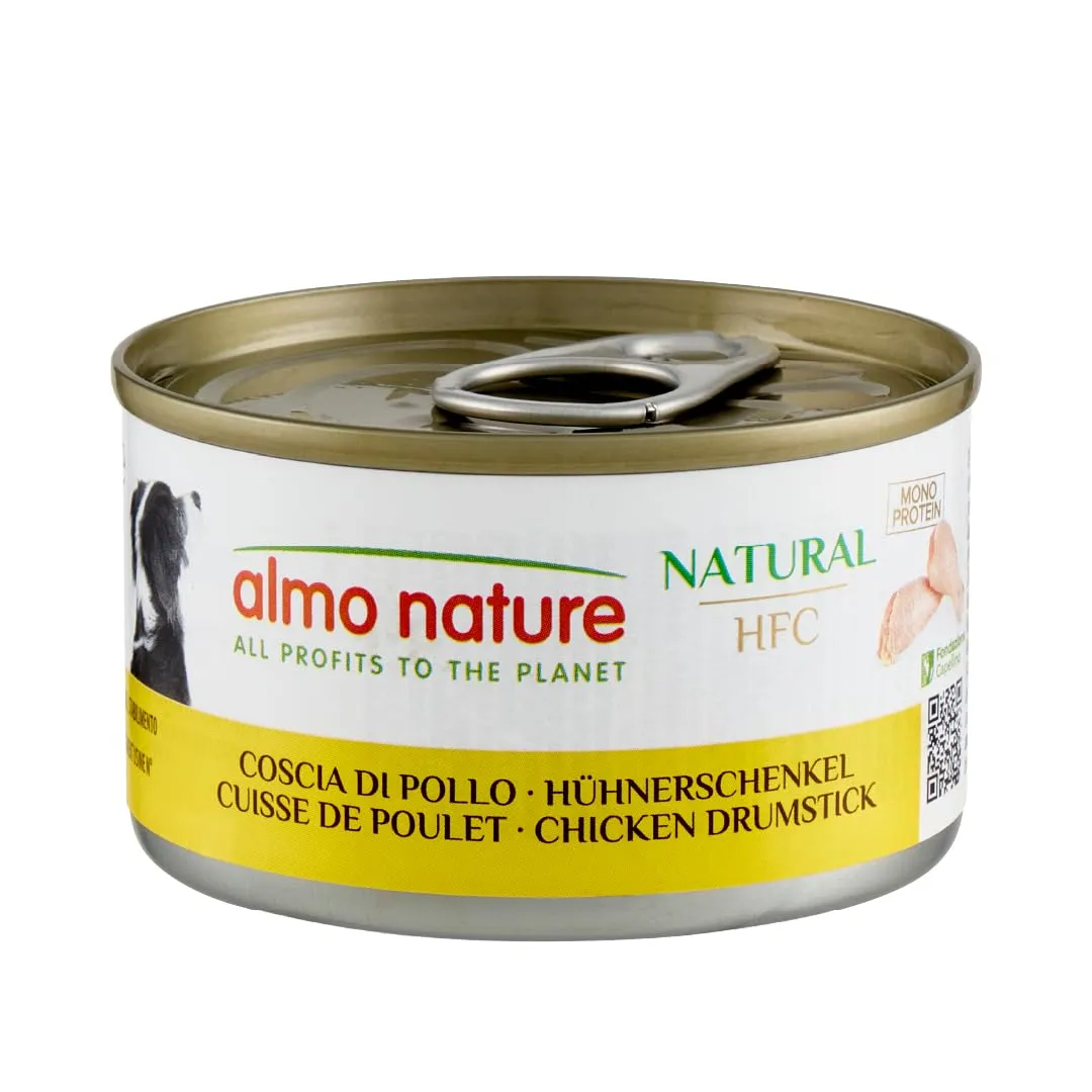 Almo Nature HFC Natural Alimento Umido per Cani Coscia di Pollo 95g, 24 Confezioni - immagine 1