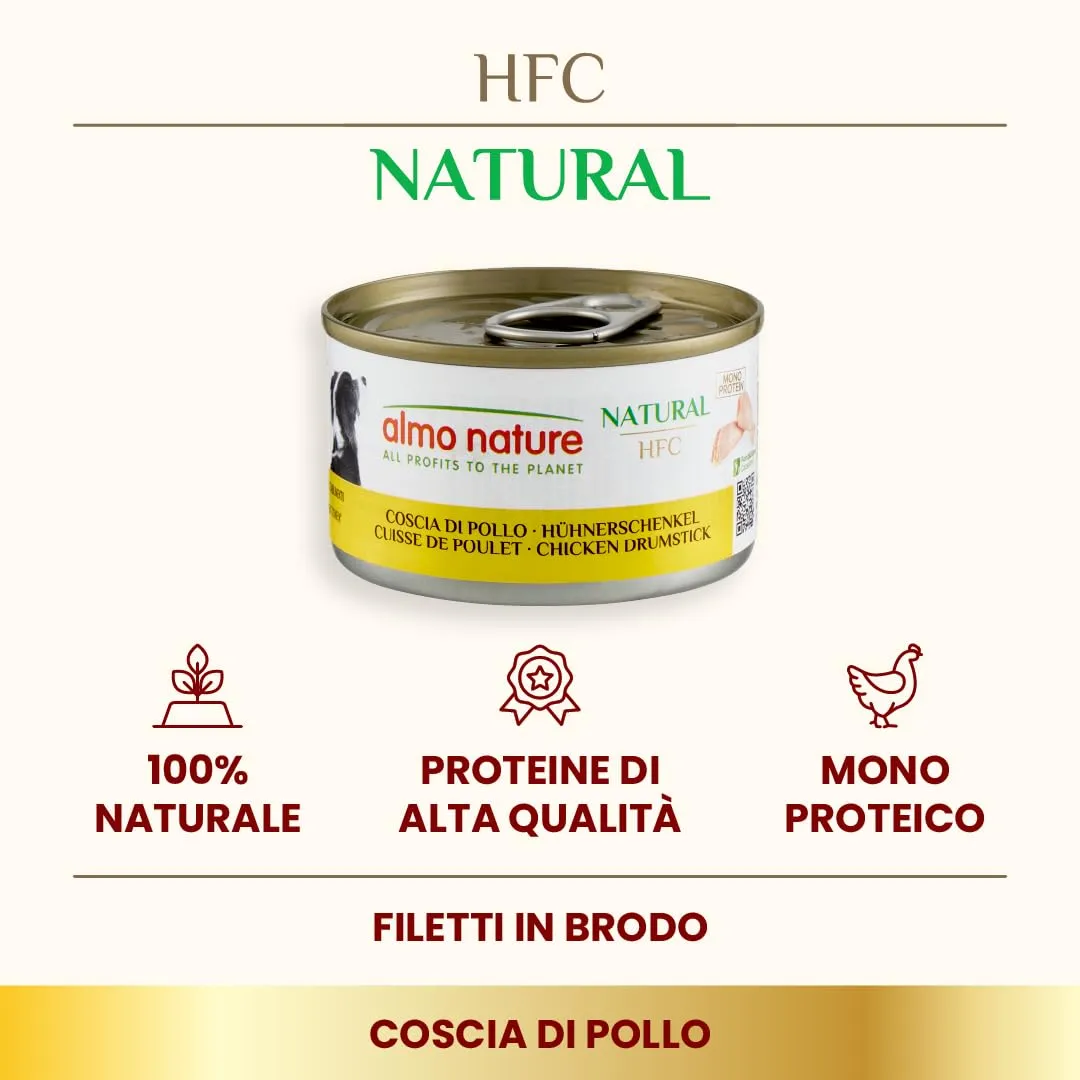 Almo Nature HFC Natural Alimento Umido per Cani Coscia di Pollo 95g, 24 Confezioni - immagine 2