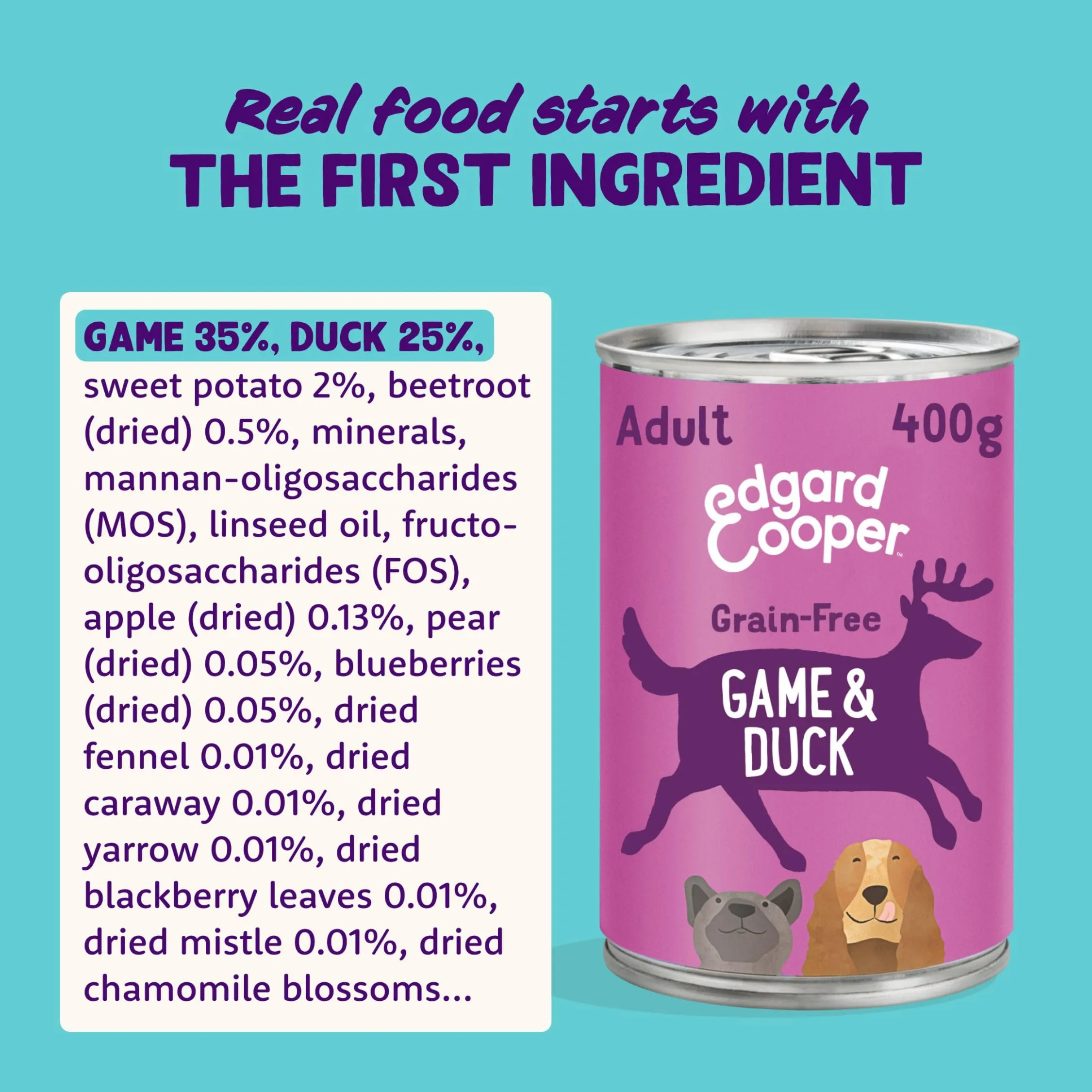 Edgard & Cooper Cibo Umido per Cani Adulti Senza Cereali Pollo e Tacchino Fresco Multipack 6x400g - immagine 4