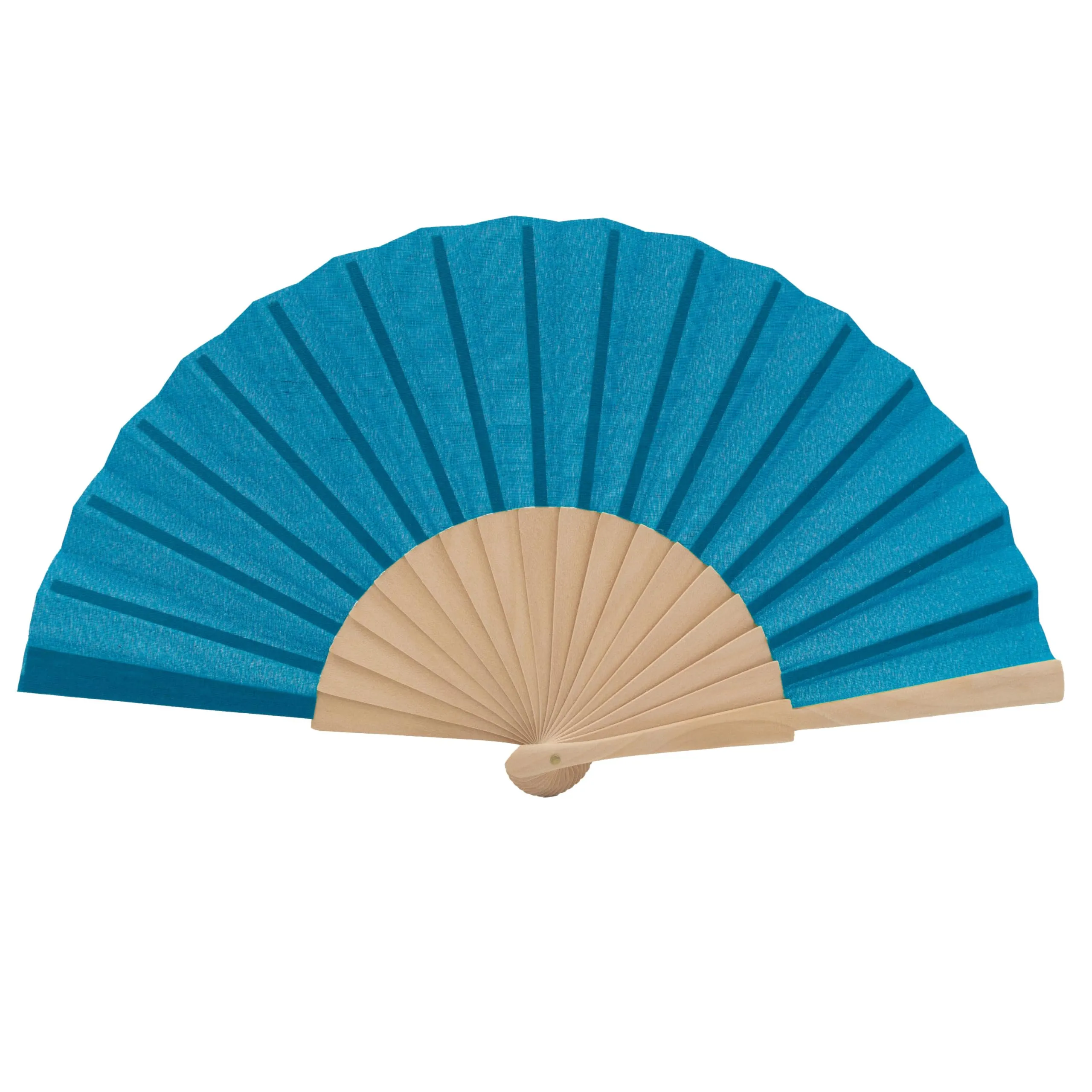 MAPIMANIA Ventaglio Azzurro Pieghevole in Tessuto e Legno, Art. 67 - immagine 1