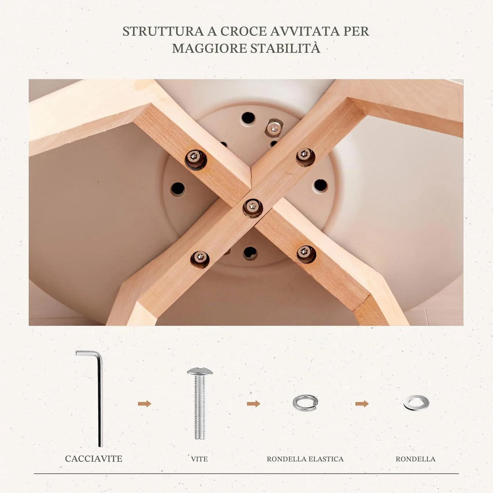 JZGORC Set di 2 Sedie da Pranzo Moderne con Cuscini Imbottiti e Gambe in Legno di Faggio - Cachi - immagine 5