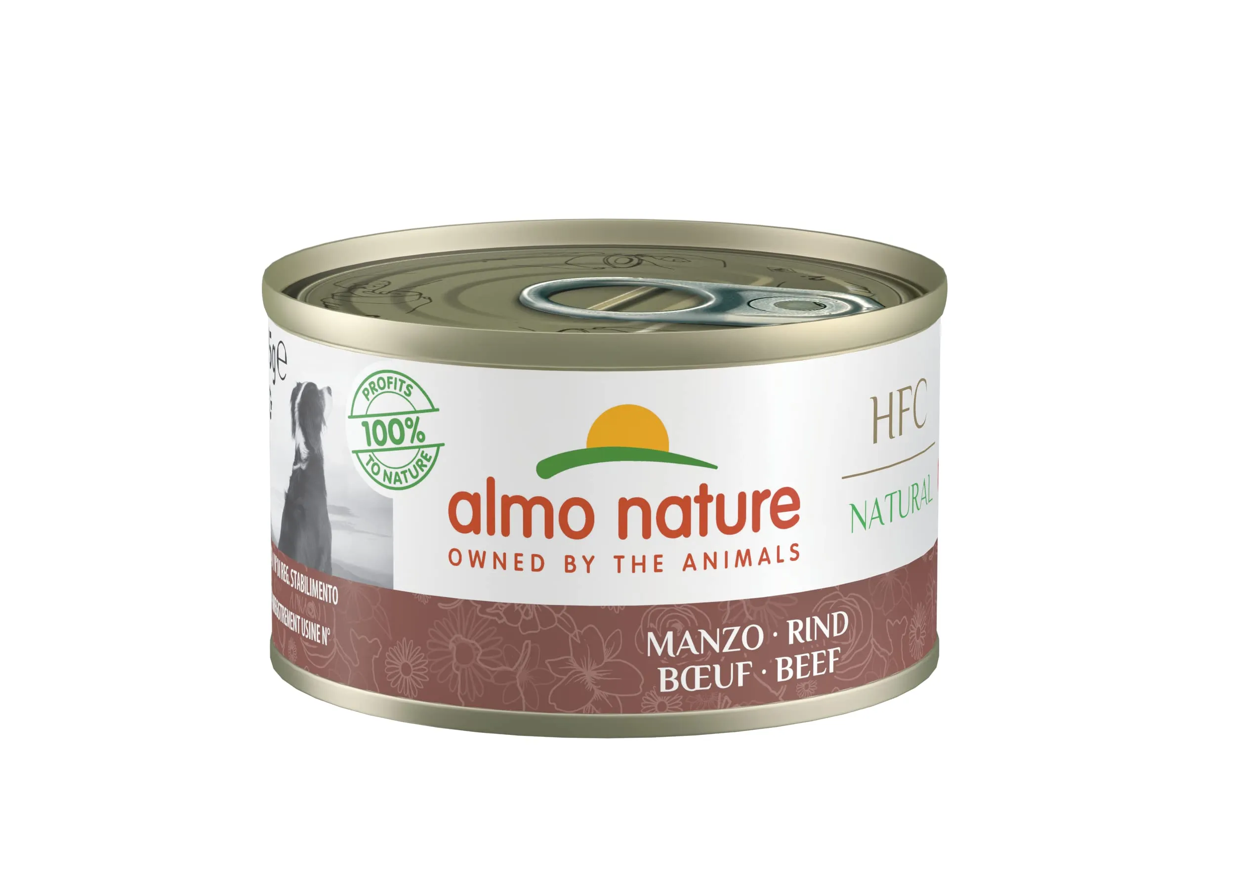 Almo Nature HFC Natural Alimento Umido per Cani, Manzo, 95g (Confezione da 24) - immagine 1
