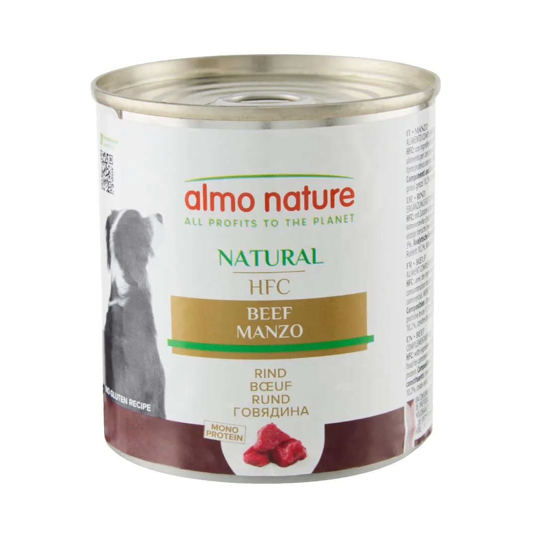 Almo Nature HFC Natural Alimento Umido per Cani Manzo 290g, Confezione da 12 - immagine 1