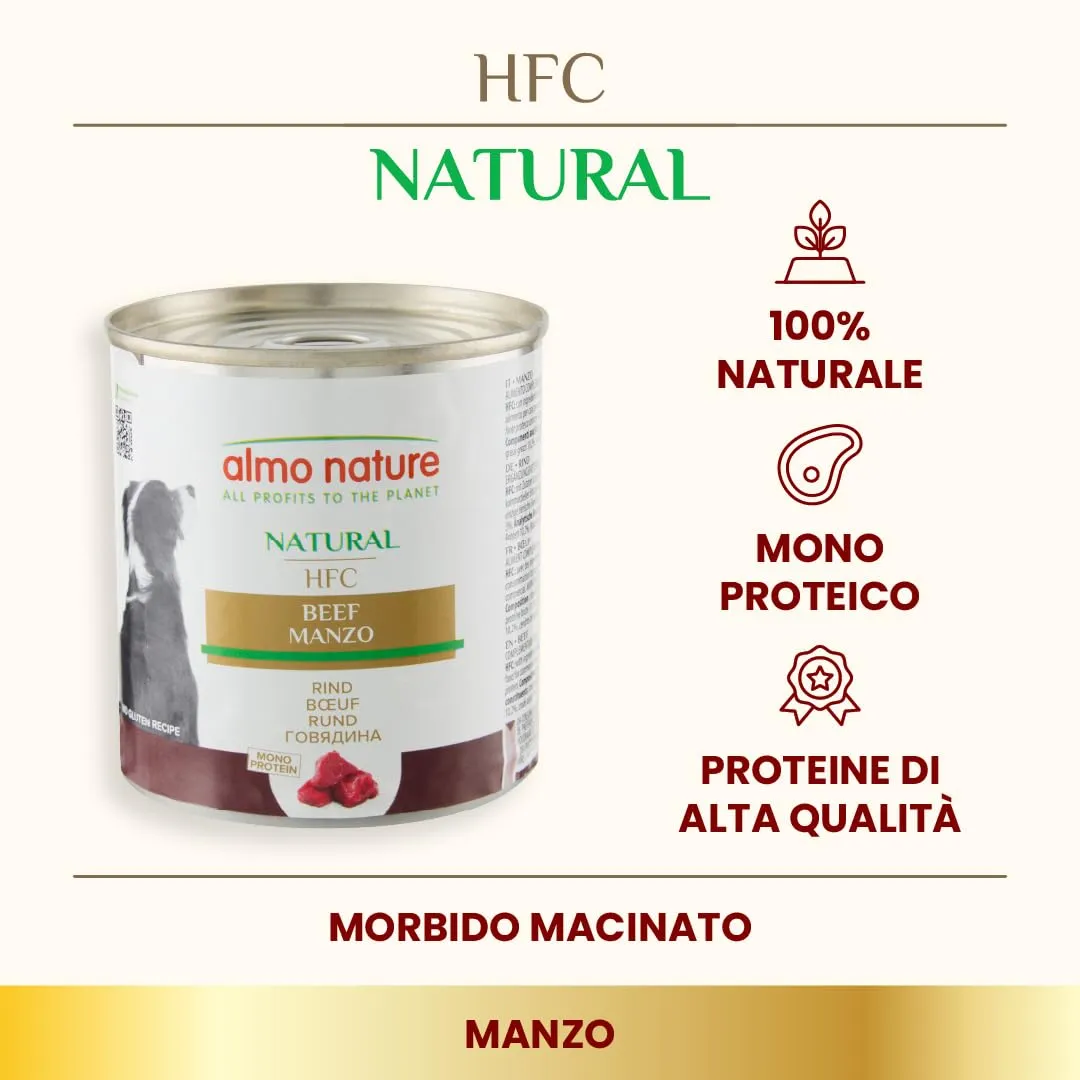 Almo Nature HFC Natural Alimento Umido per Cani Manzo 290g, Confezione da 12 - immagine 2