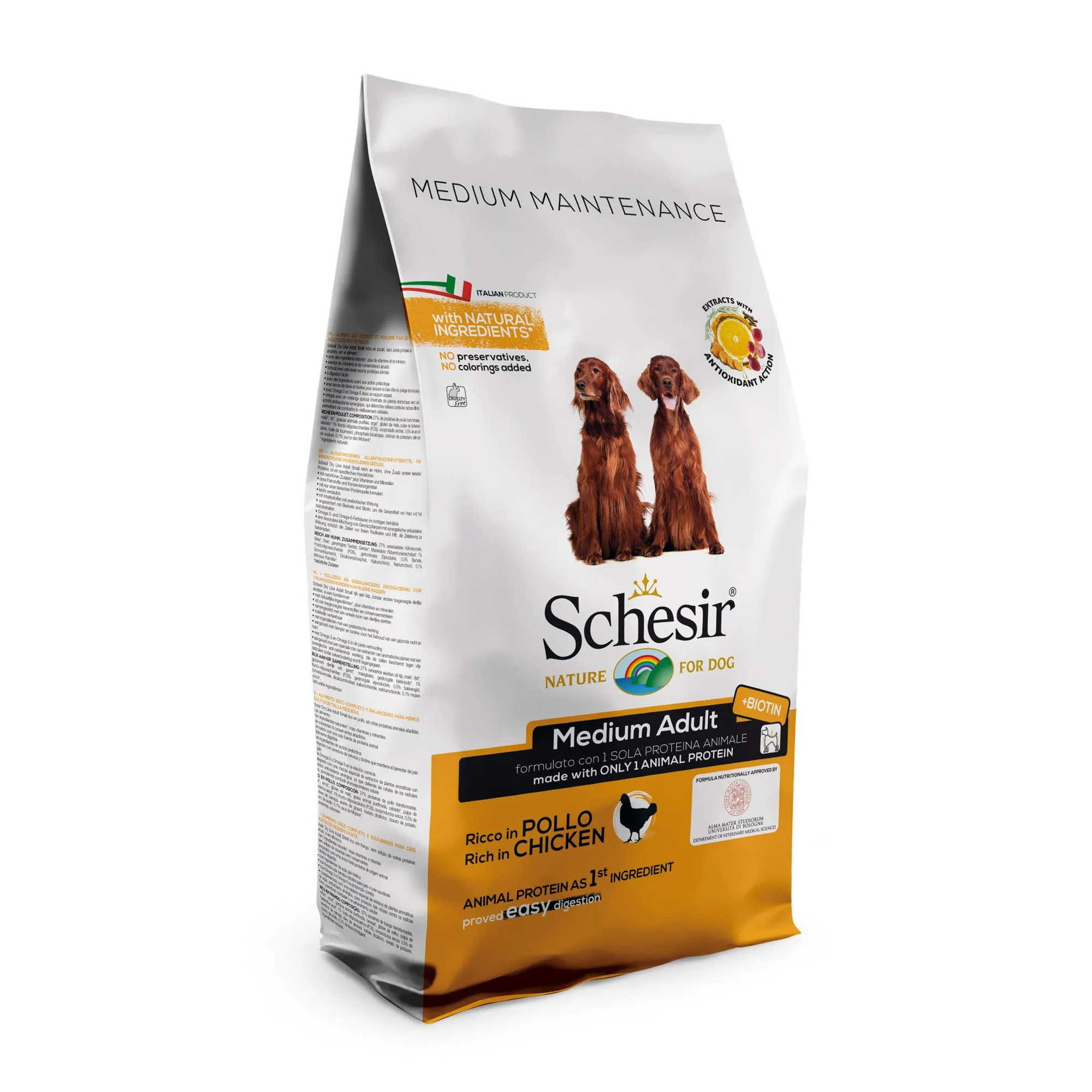 Schesir Cibo Secco per Cani Adulti di Media Taglia al Gusto Pollo, Linea Mantenimento, 12 kg - immagine 2