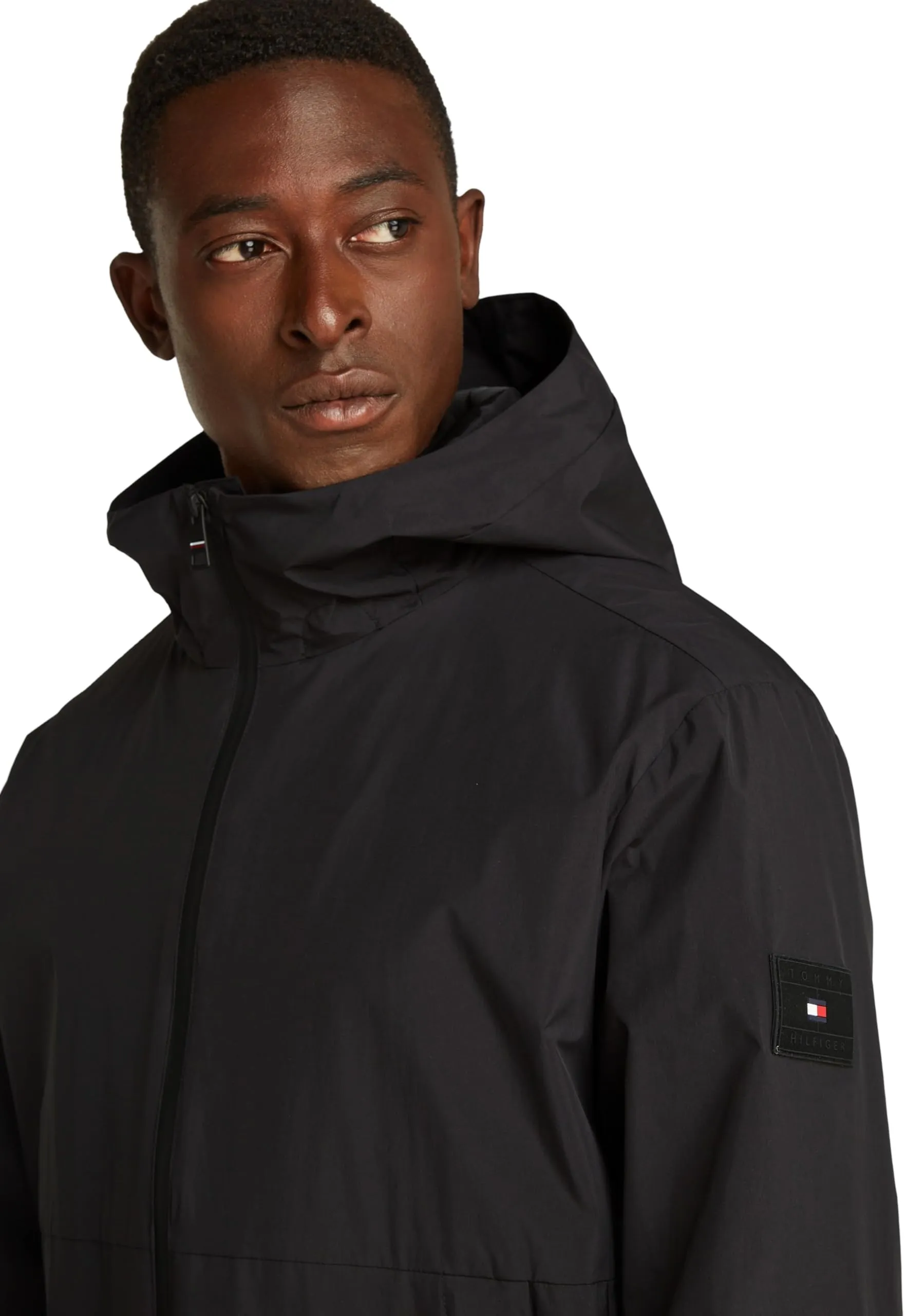 Tommy Hilfiger Giacca a Vento con Cappuccio, Nero, 3XL - immagine 5