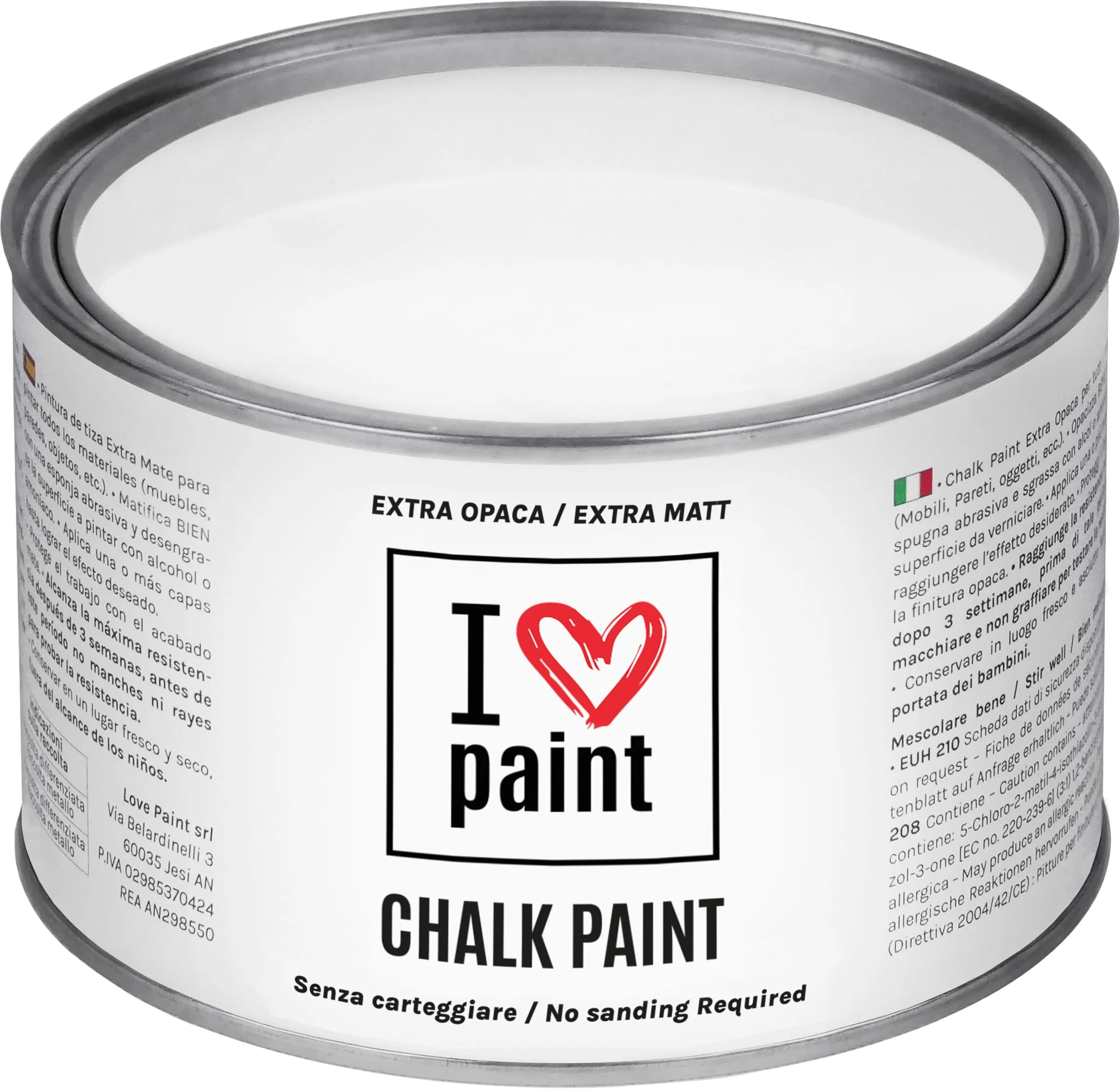 I LOVE paint Chalk Paint Bianco Gesso 375 ml - immagine 1