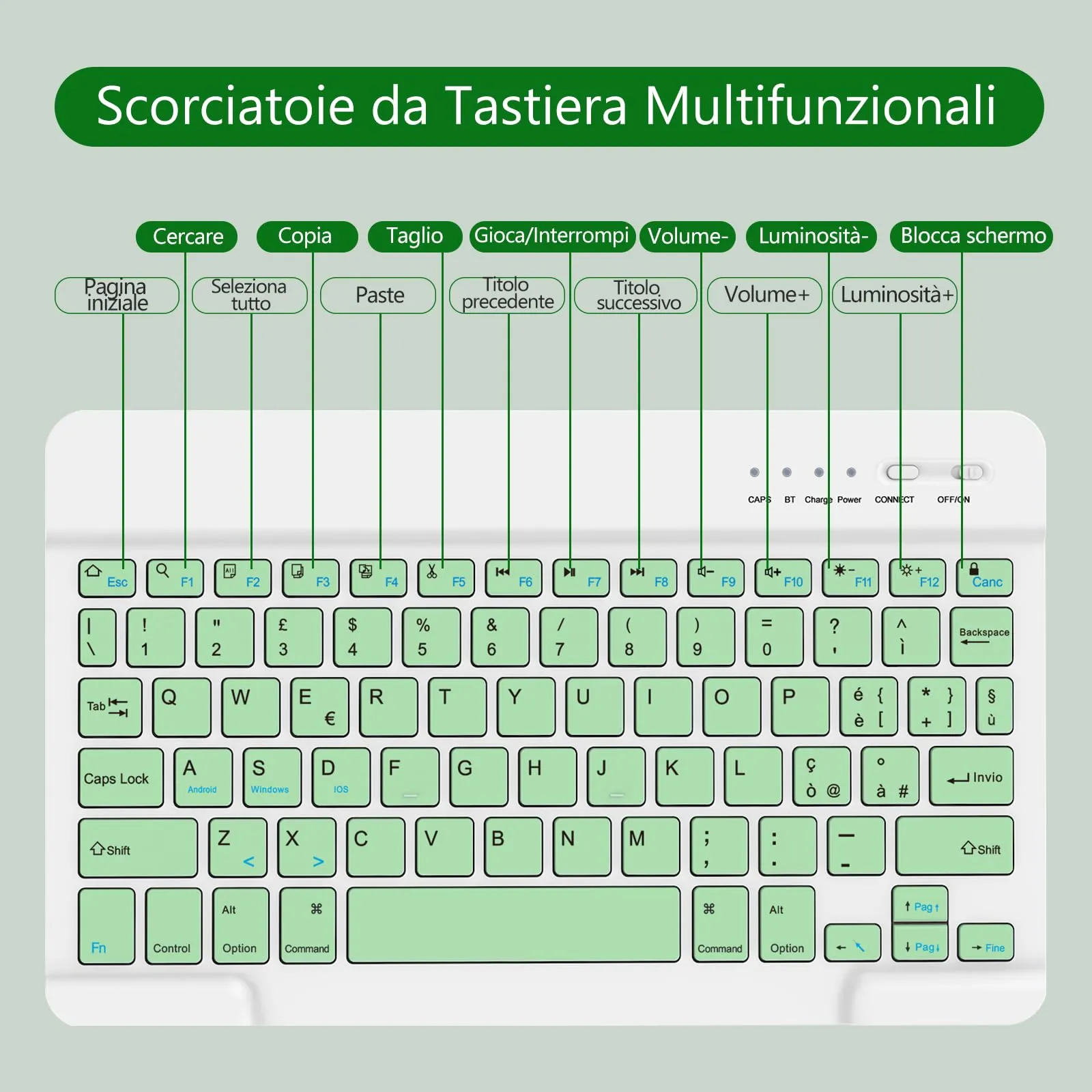 TQQ Cover con Tastiera per iPad 11 Generazione 2025 / 10 Generazione 2022 (10.9"/11") - immagine 6