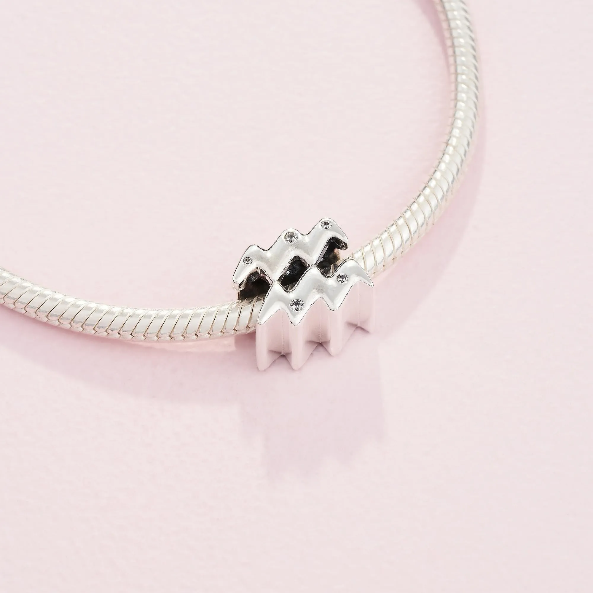 Pandora Ciondolo Segno dell'Acquario in Argento Sterling con Zirconia Cubica Trasparente - immagine 6