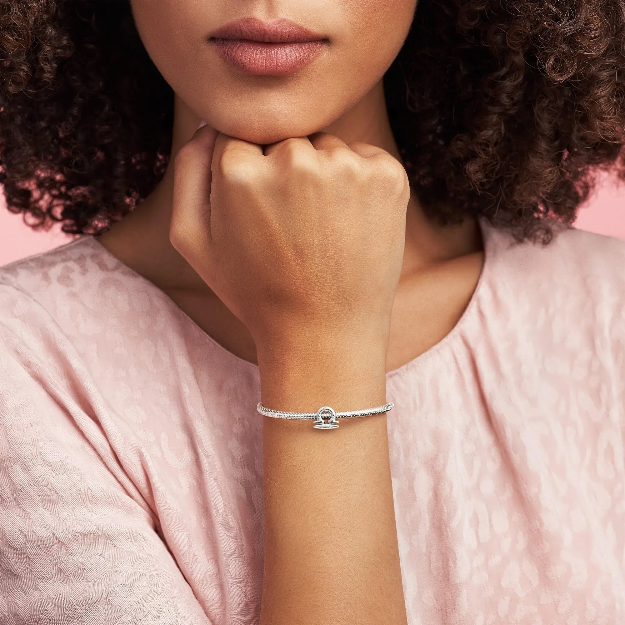 Pandora Ciondolo Segno della Bilancia in Argento Sterling con Zirconia Cubica Trasparente - immagine 3