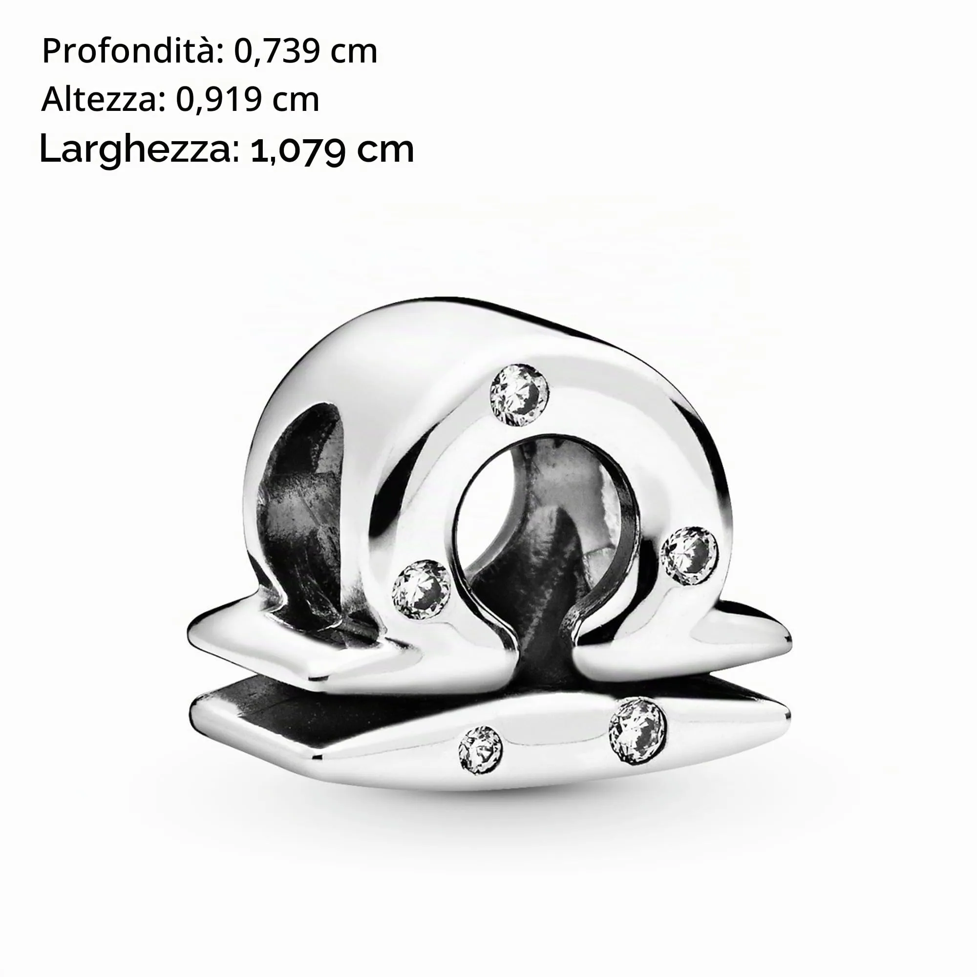 Pandora Ciondolo Segno della Bilancia in Argento Sterling con Zirconia Cubica Trasparente - immagine 7