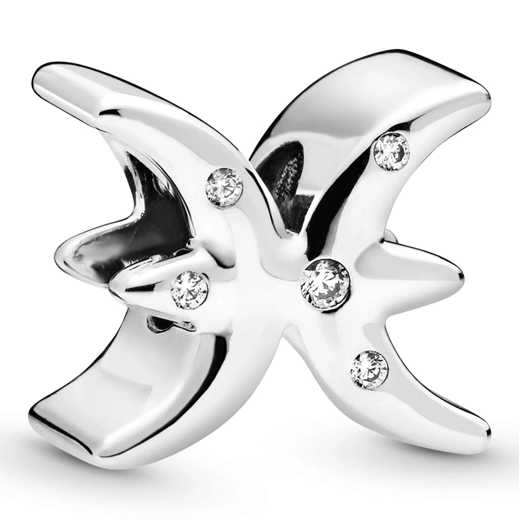 Pandora Ciondolo Segno dei Pesci in Argento Sterling con Zirconia Cubica Trasparente - immagine 2