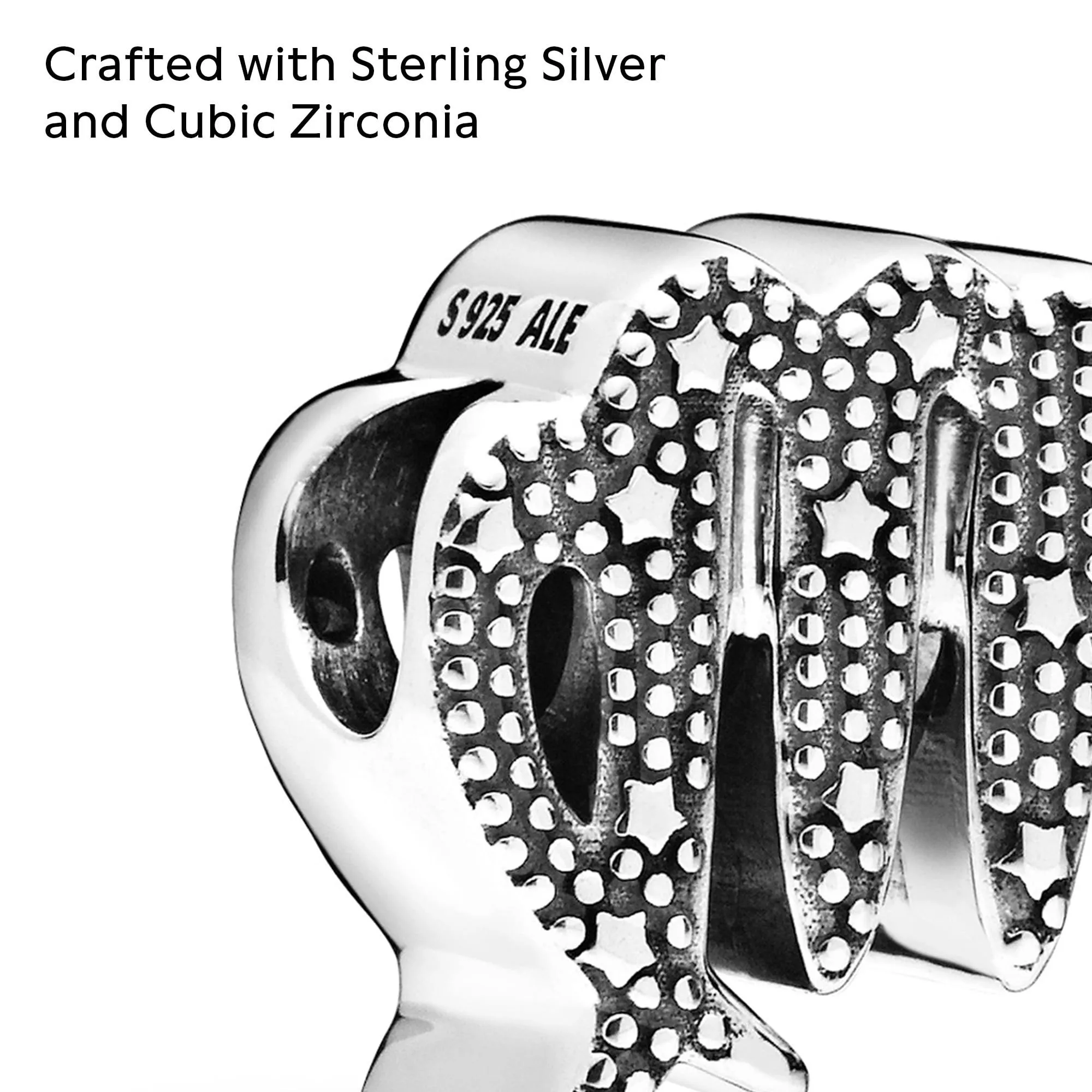 Pandora Ciondolo Segno della Vergine in Argento Sterling e Zirconia Cubica Trasparente 798417C01 - immagine 5