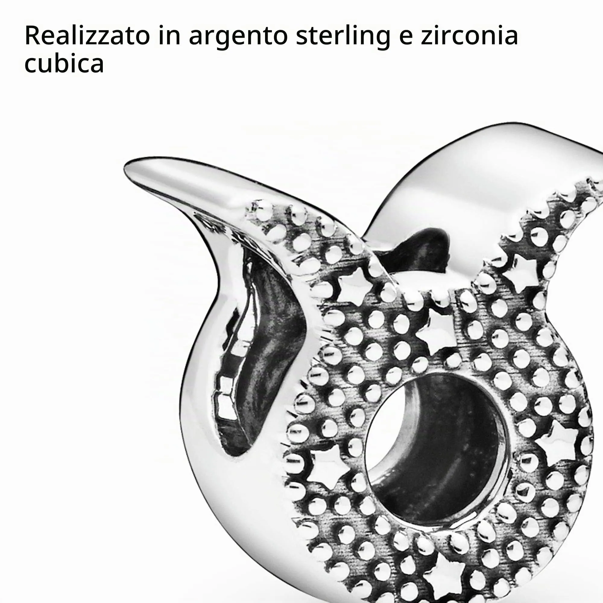 Pandora Ciondolo Segno del Toro in Argento Sterling e Zirconia Cubica 798418C01 - immagine 3